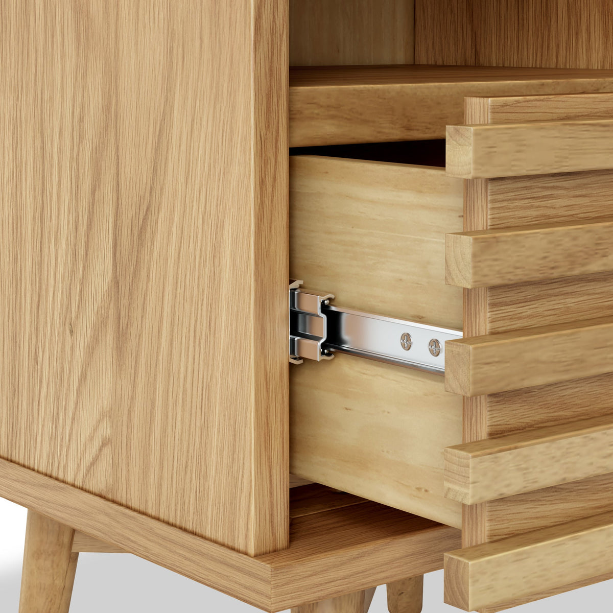 Kari Light Oak Slim Bedside Table