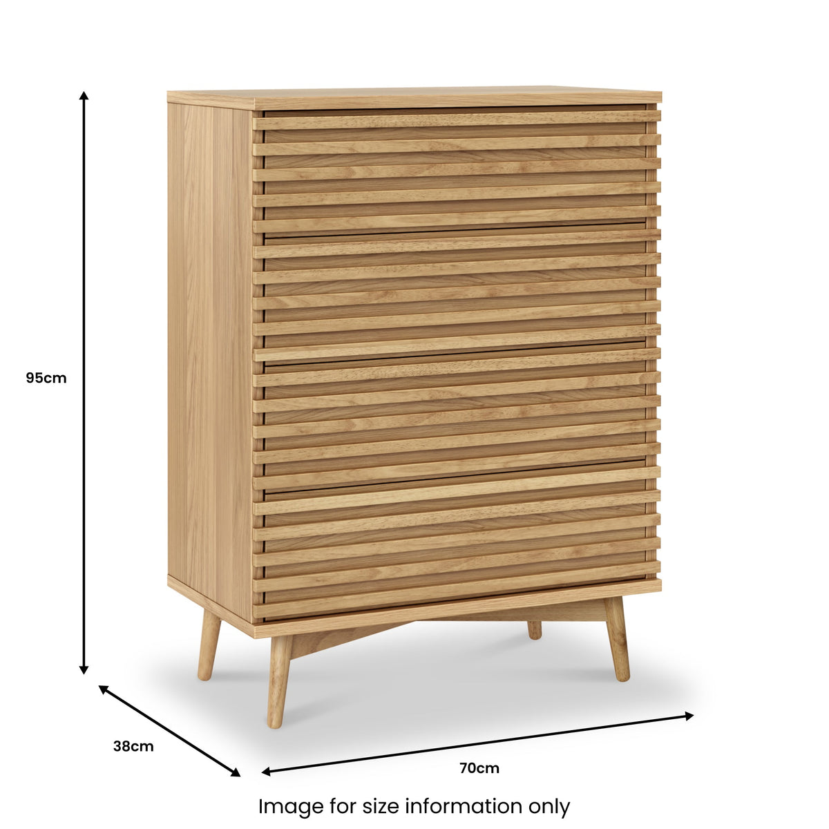 Kari Light Oak 4 Drawer Chest