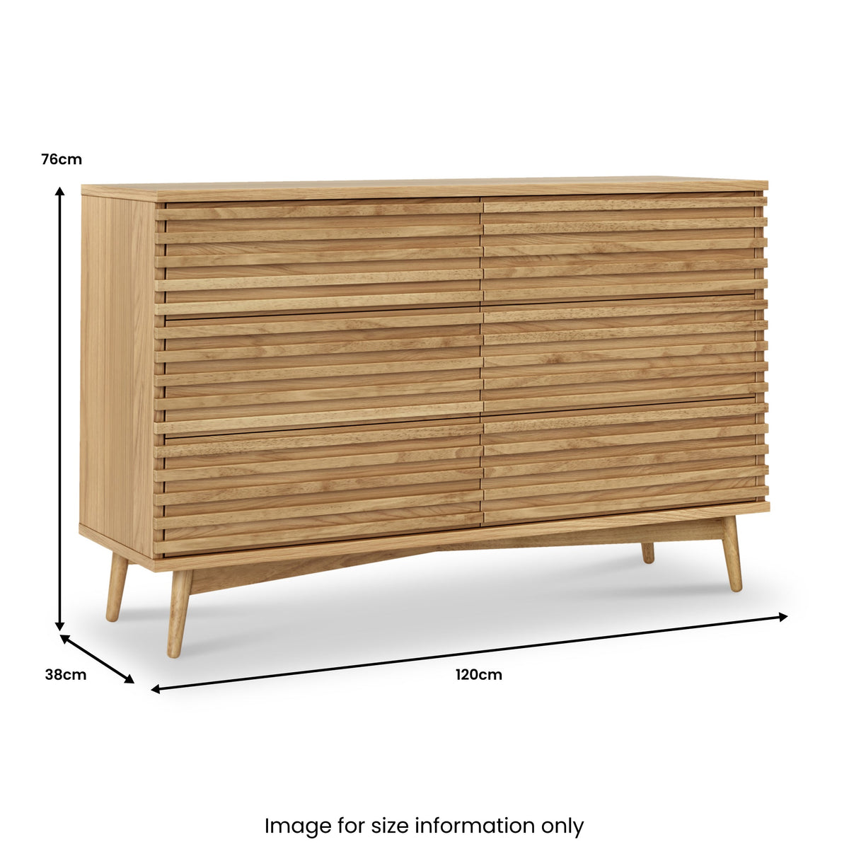 Kari Light Oak 6 Drawer Chest