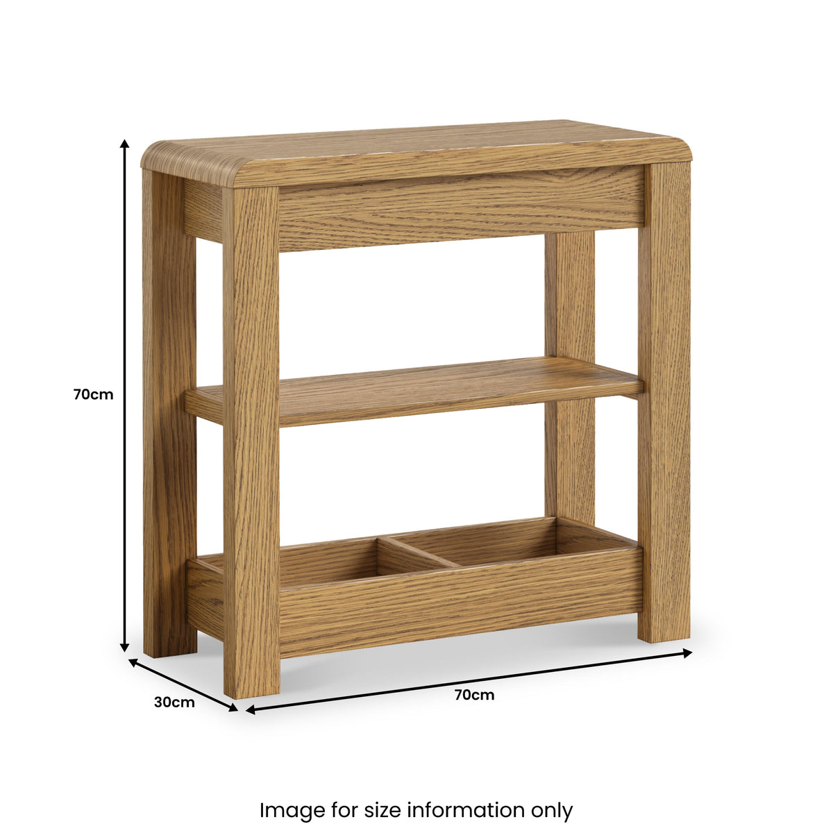 Penryn Oak Slim Sofa Side Table