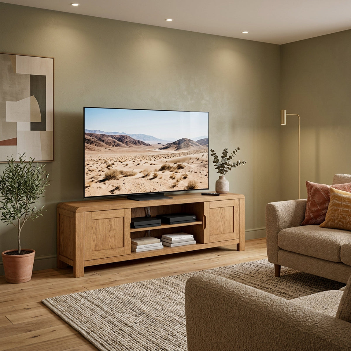 Penryn Oak 160cm TV Unit