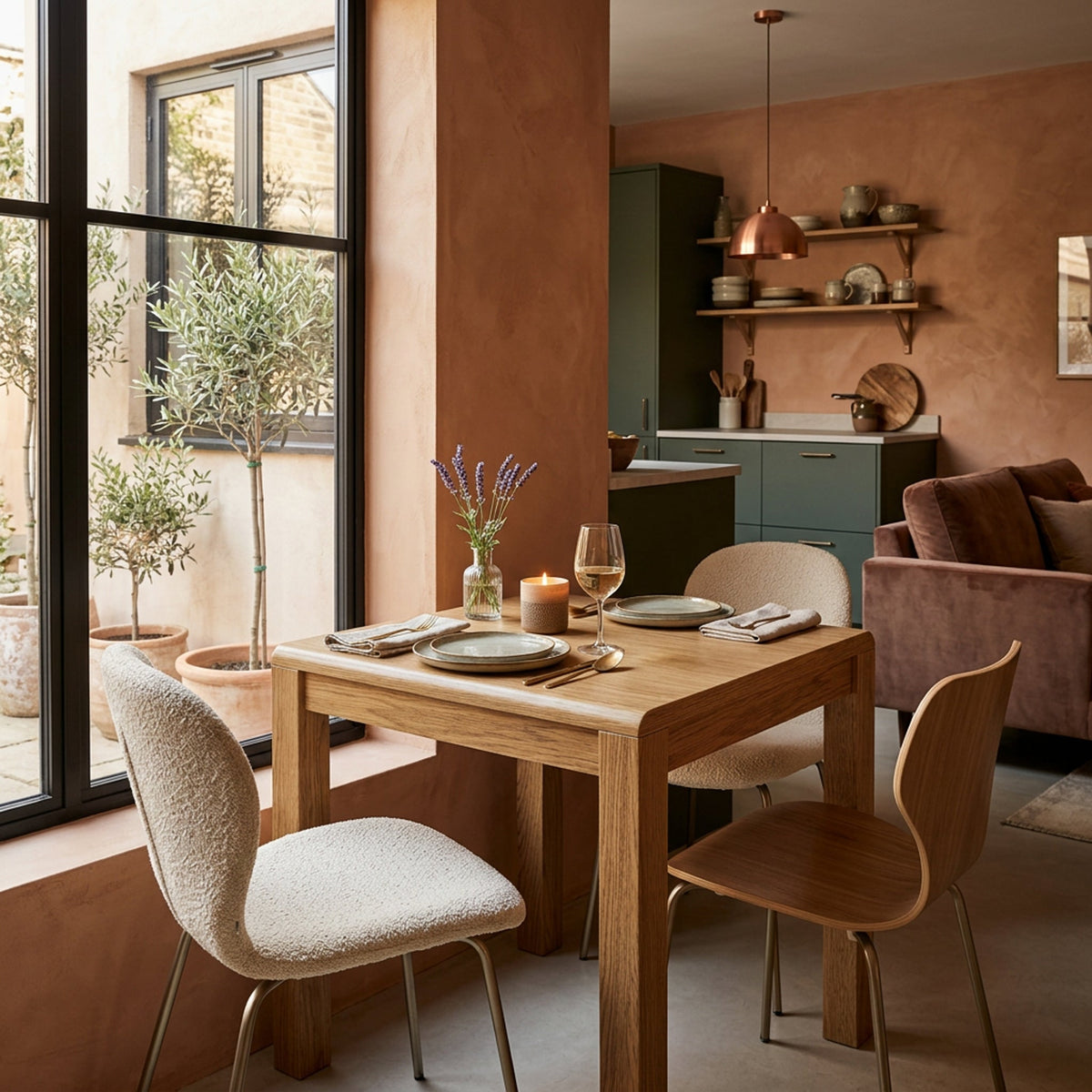 Penryn Oak 80cm Bistro Dining Table