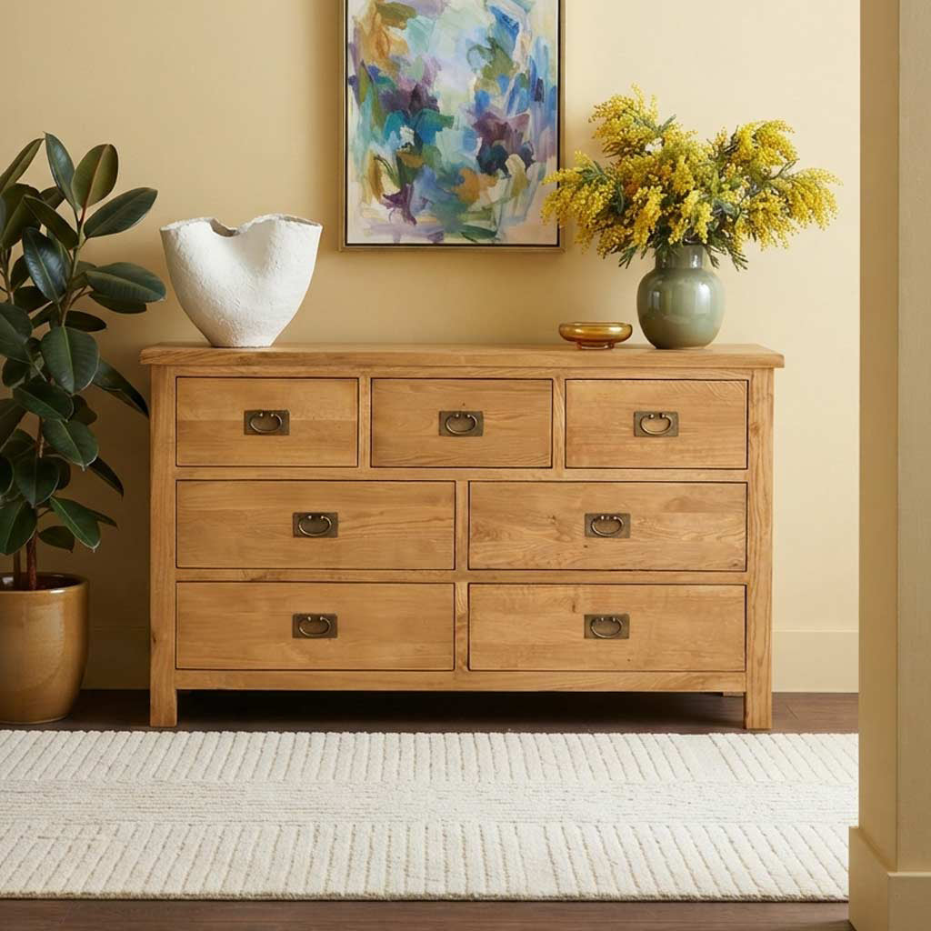 Lanner Oak 3 over 4 Drawer Chest