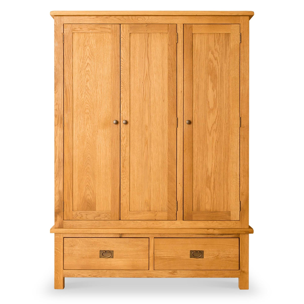 Lanner Oak Triple Wardrobe & Drawers