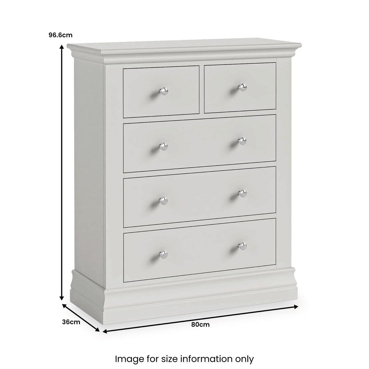 Ingleby 2 over 3 Drawer Chest