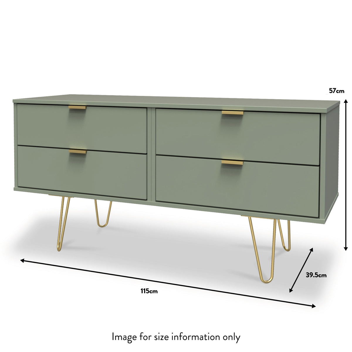 Moreno 4 Drawer Low Storage Unit