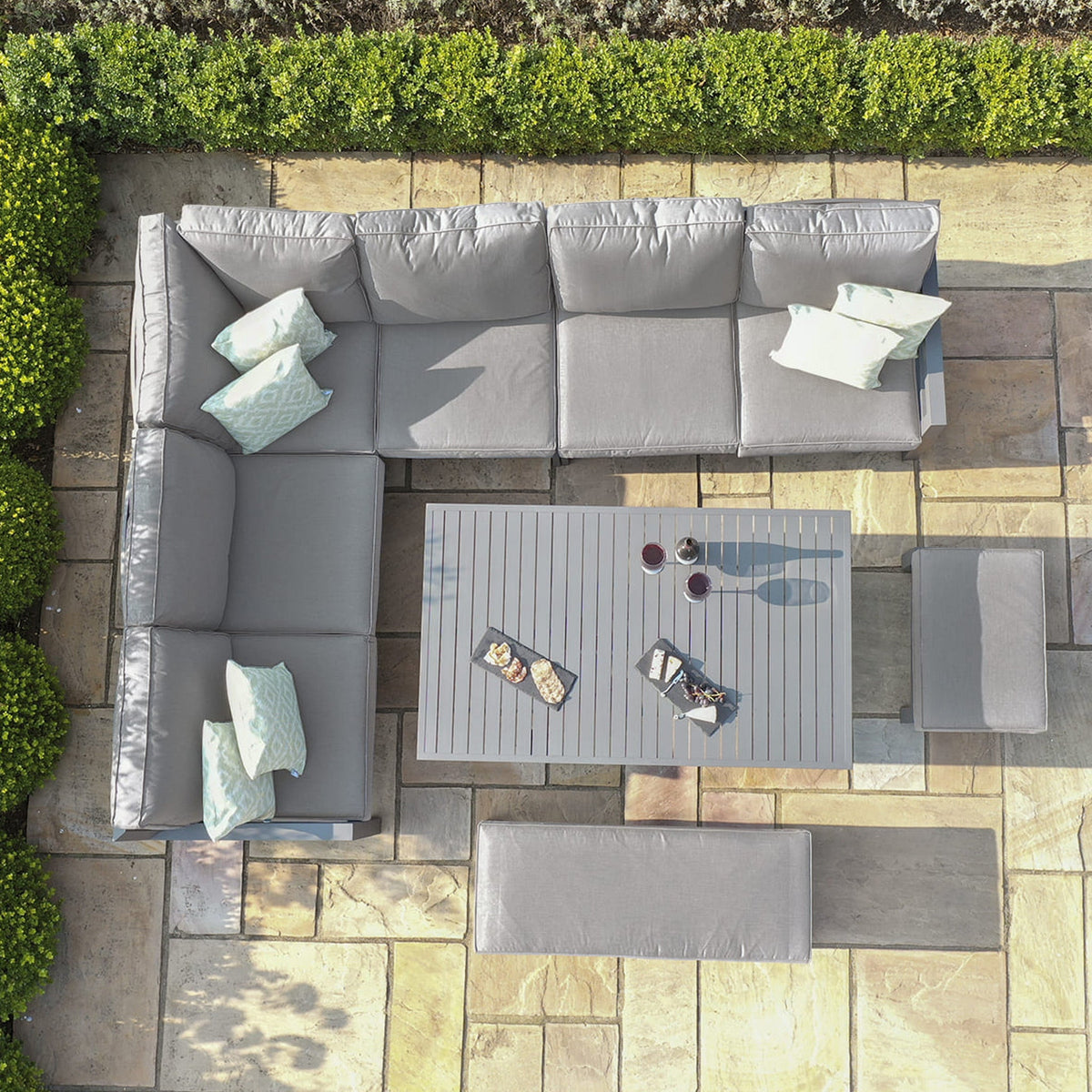 Maze New York Corner Dining Set with Rising Table