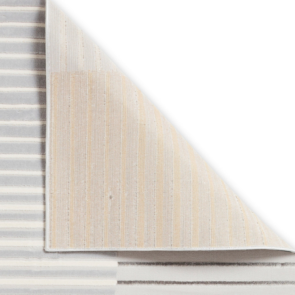 Aldrin Grey Striped Patterned Rug