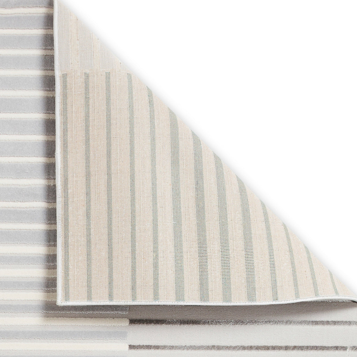 Aldrin Grey Striped Patterned Rug