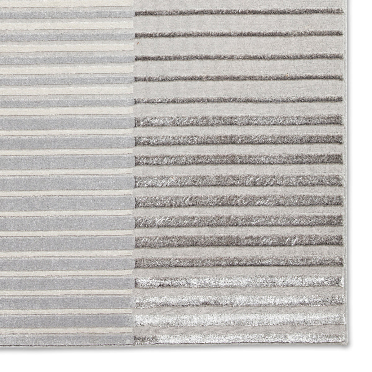 Aldrin Grey Striped Patterned Rug