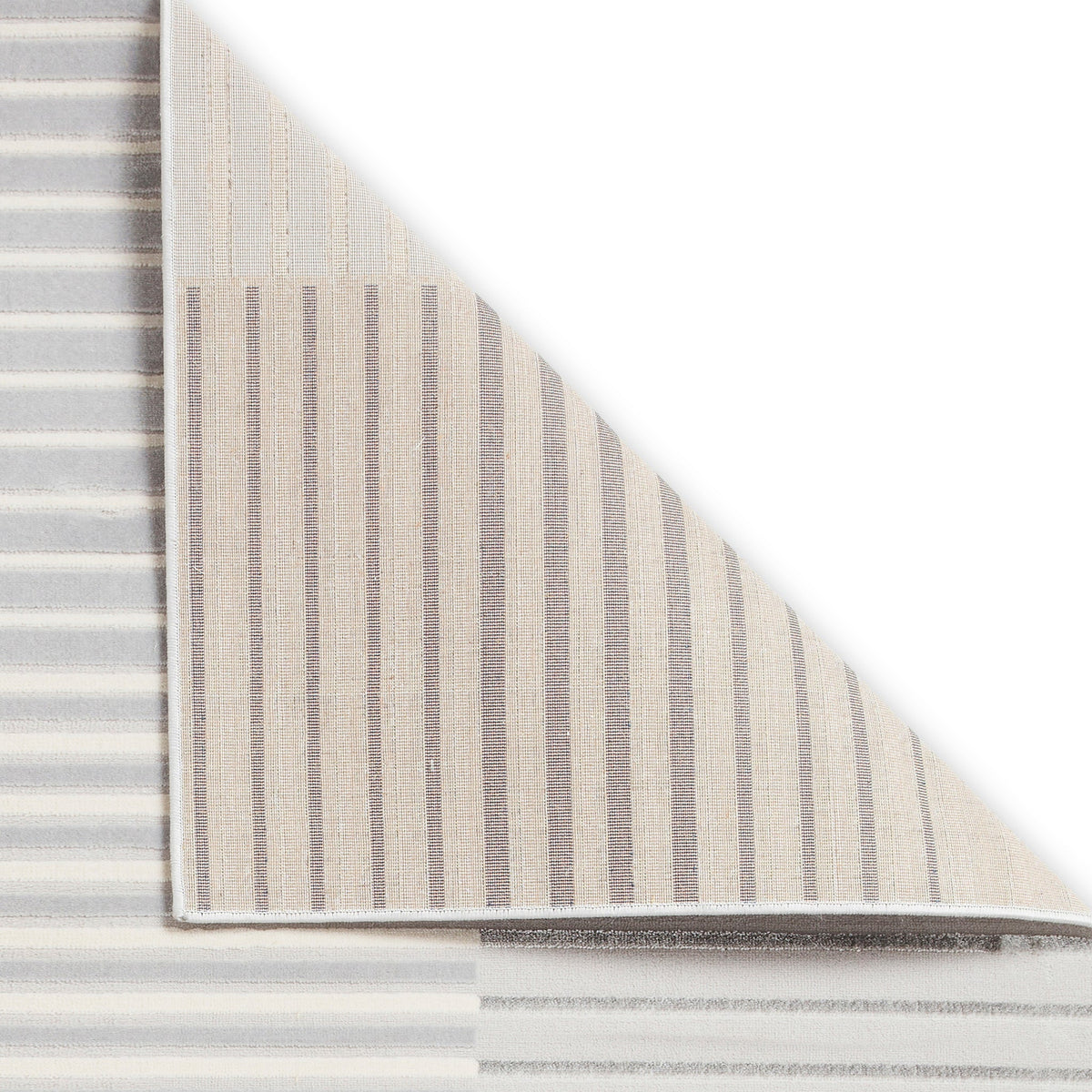 Aldrin Grey Striped Patterned Rug