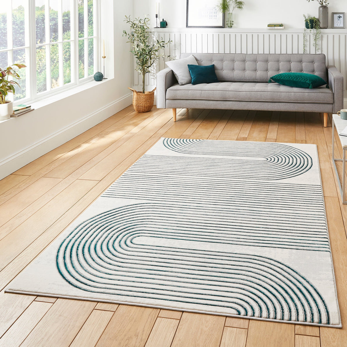 Aldrin Grey Swirl Patterned Rug