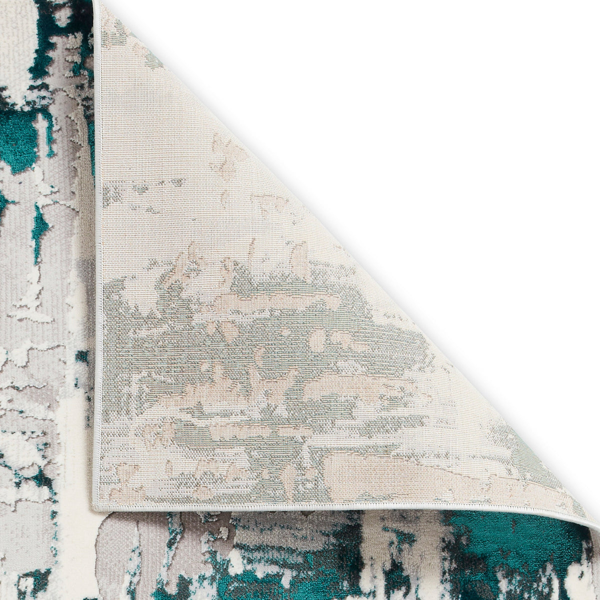 Aldrin Grey Distressed Patterned Rug