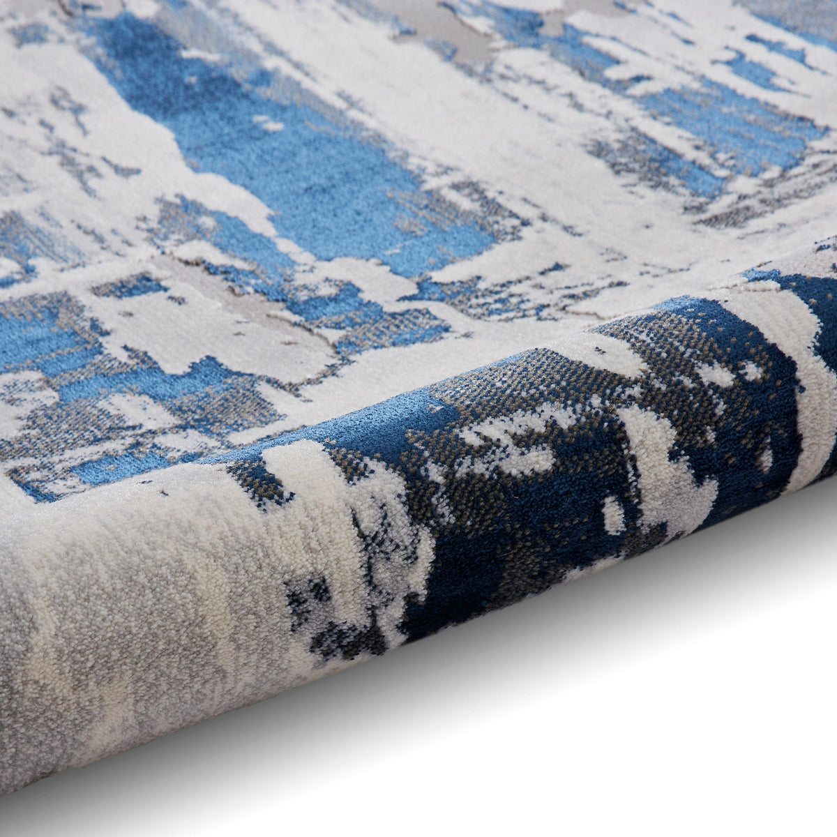 Aldrin Grey Distressed Patterned Rug