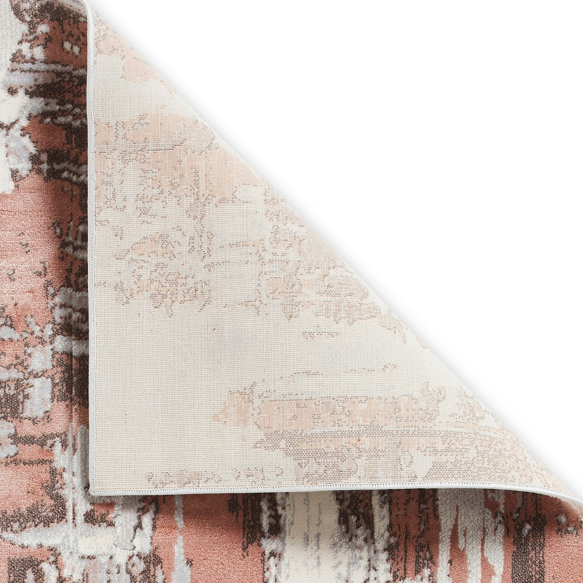 Aldrin Grey Distressed Patterned Rug