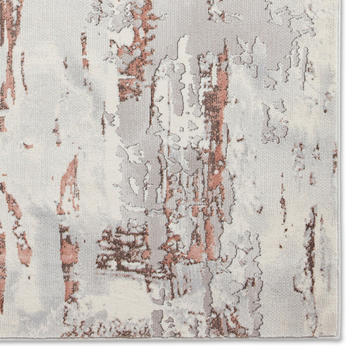 Aldrin Grey Distressed Patterned Rug