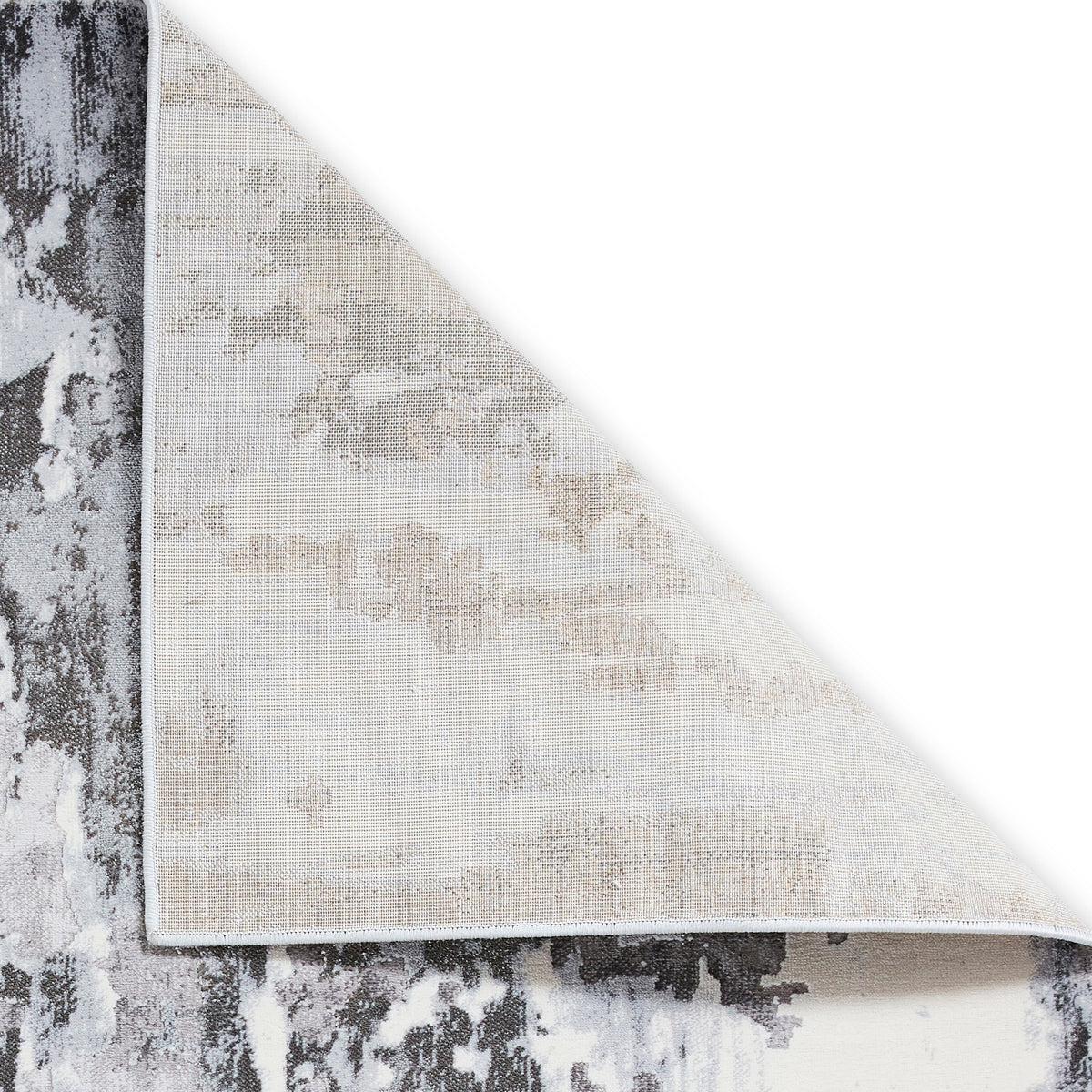 Aldrin Distressed Metallic Effect Rug