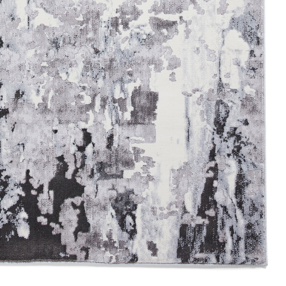 Aldrin Distressed Metallic Effect Rug