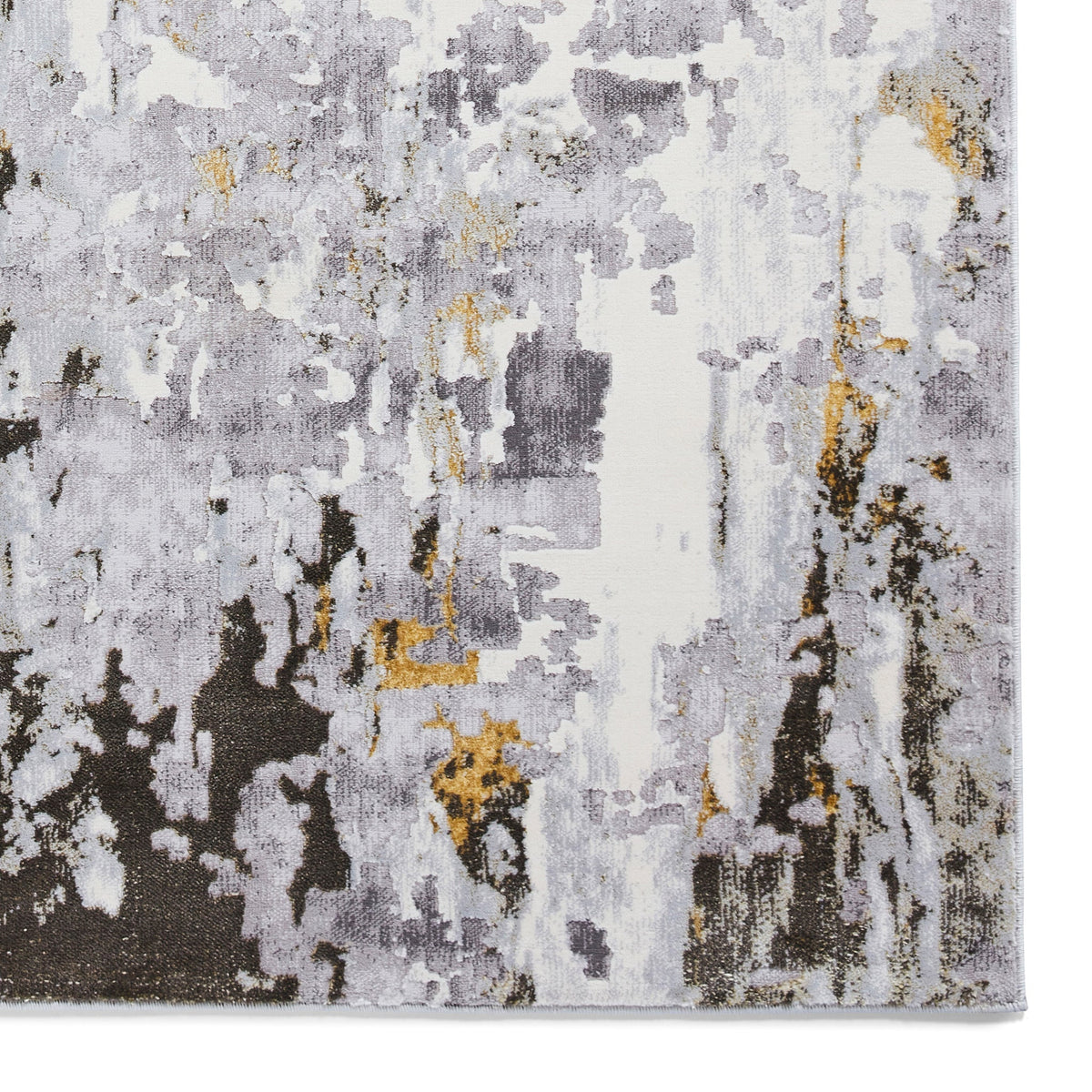 Aldrin Distressed Metallic Effect Rug