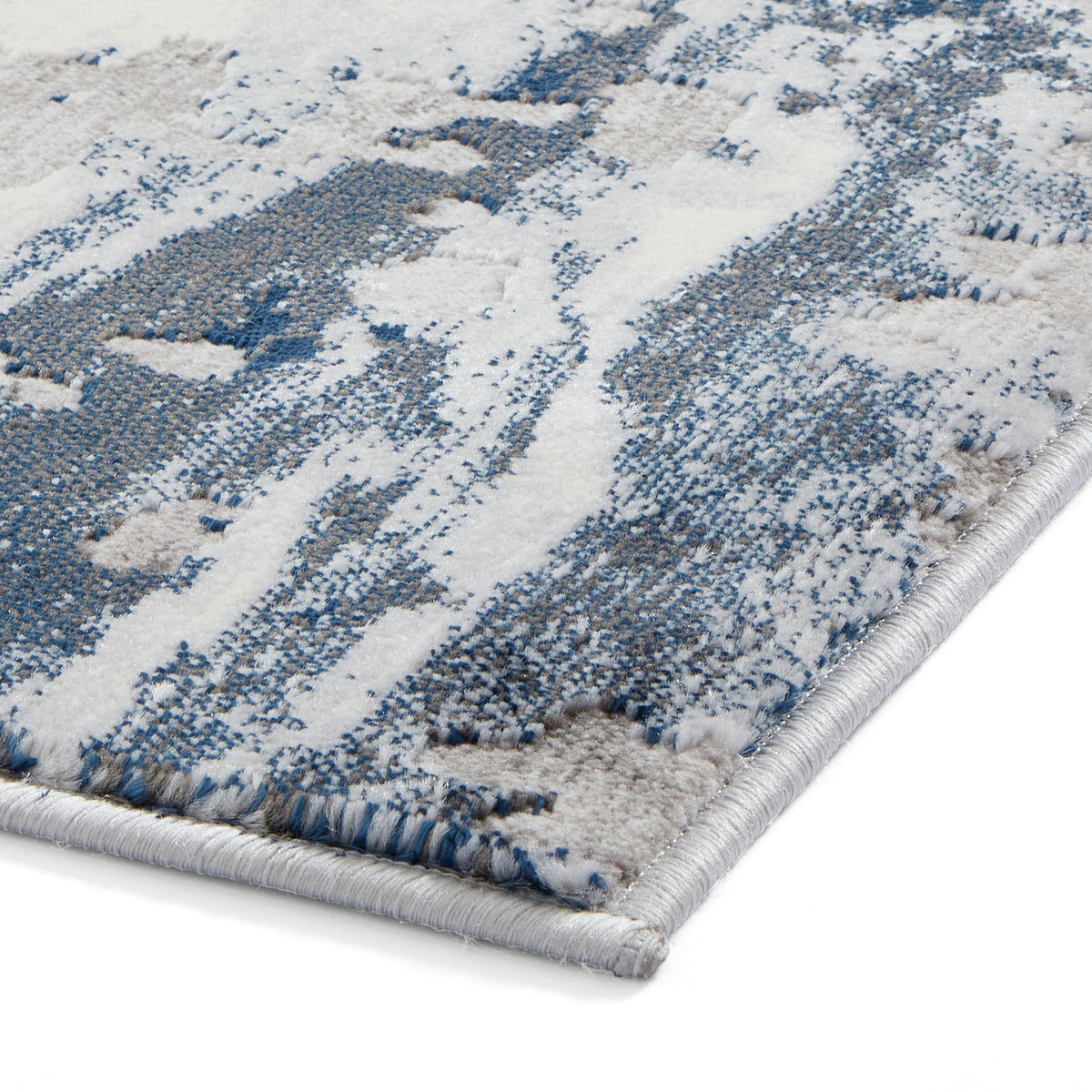 Aldrin Distressed Metallic Effect Rug