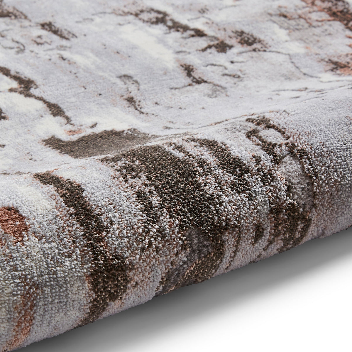 Aldrin Distressed Metallic Effect Rug