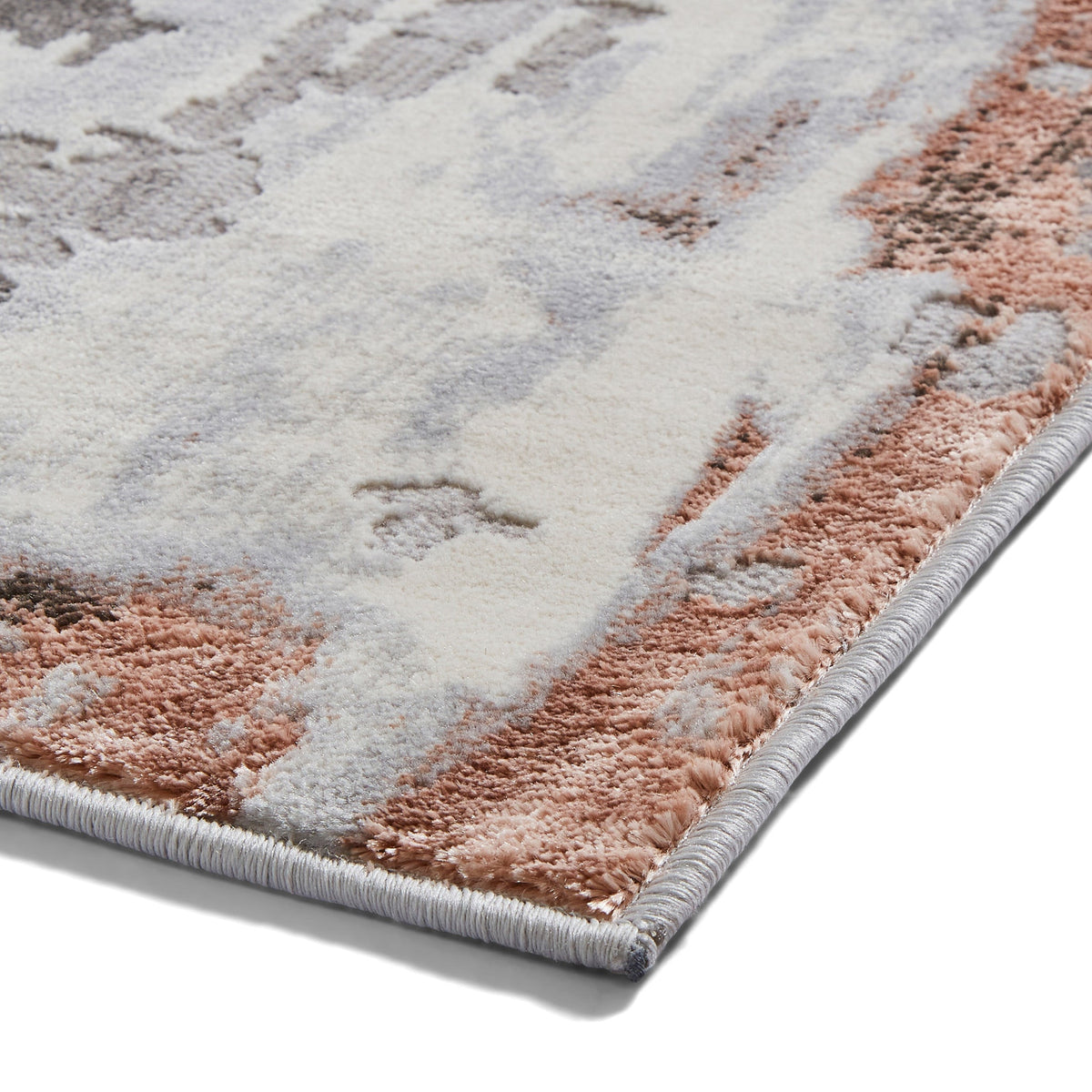 Aldrin Distressed Metallic Effect Rug