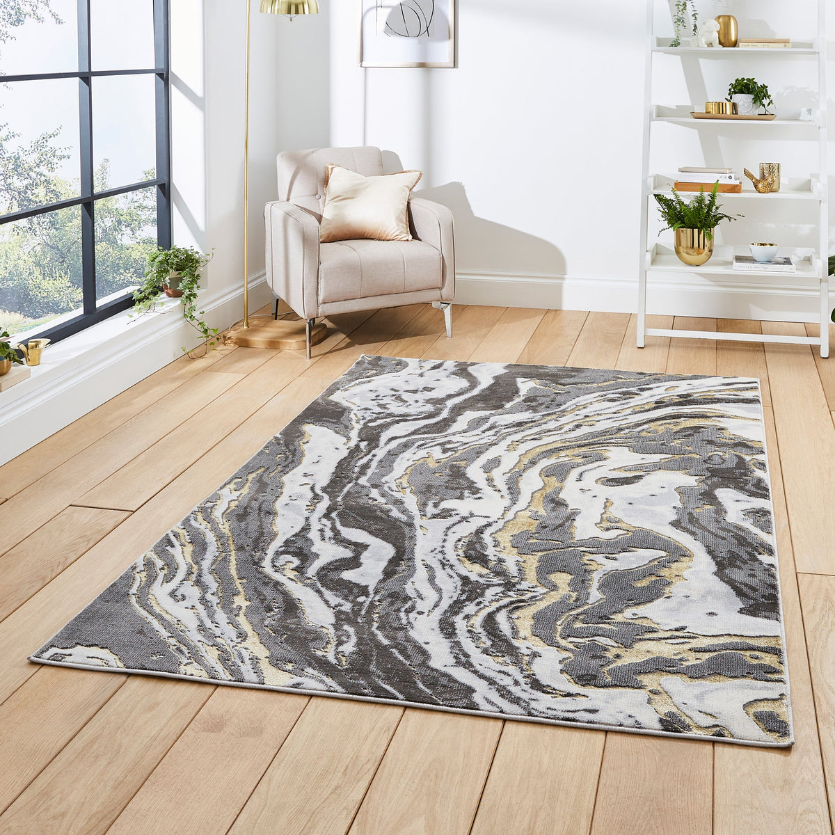 Aldrin Marble Swirl Rug