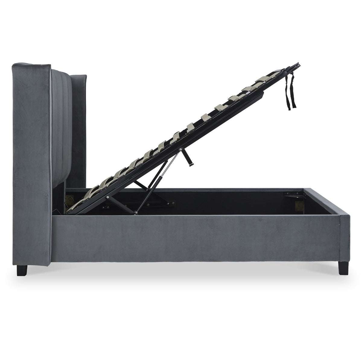 Mia Velvet Ottoman Storage Bed Frame