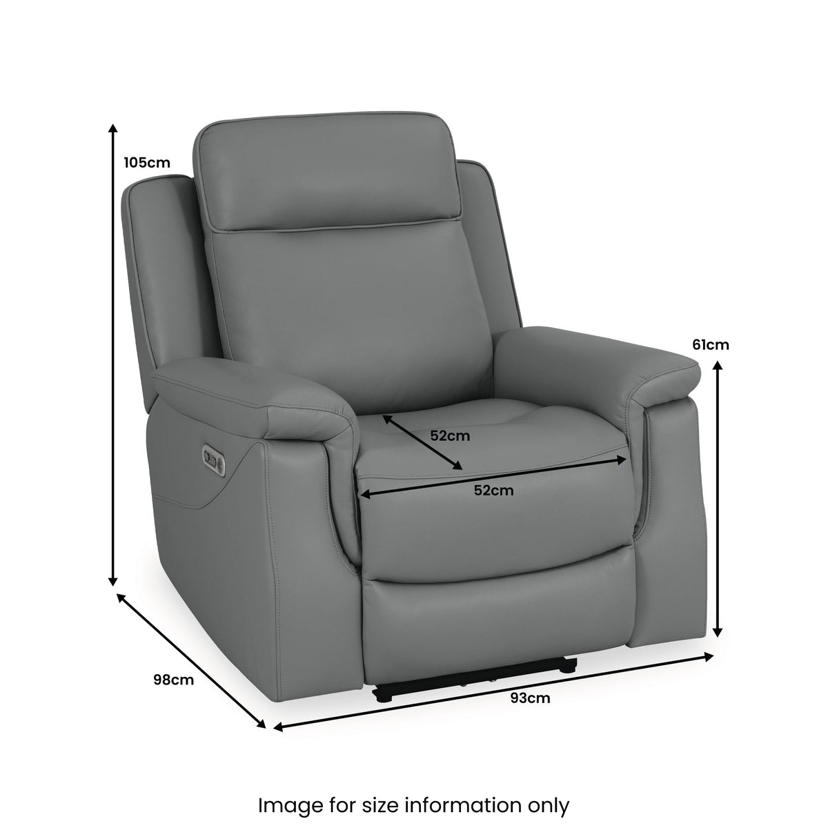 Denbor Power Leather Recliner Armchair