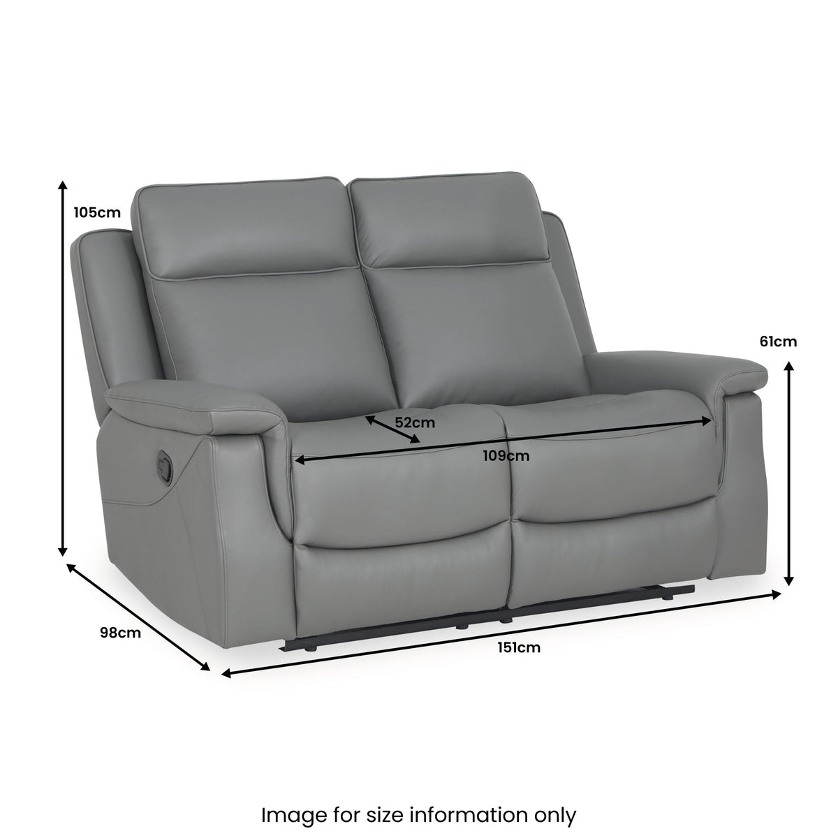 Denbor Leather Recliner 2 Seater Sofa