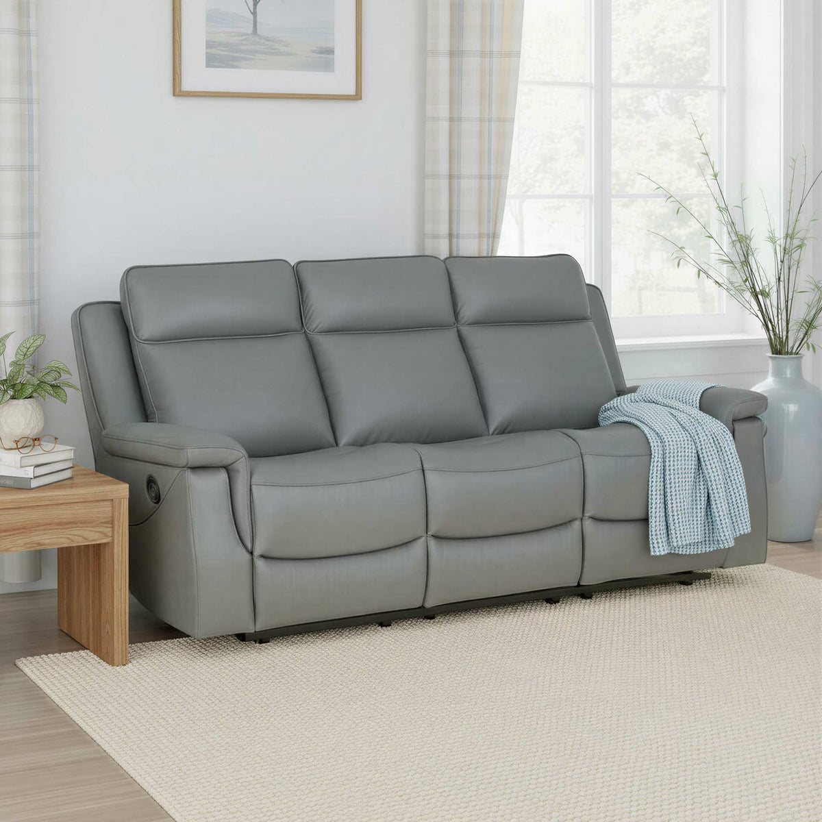 Denbor Leather Recliner 3 Seater Sofa