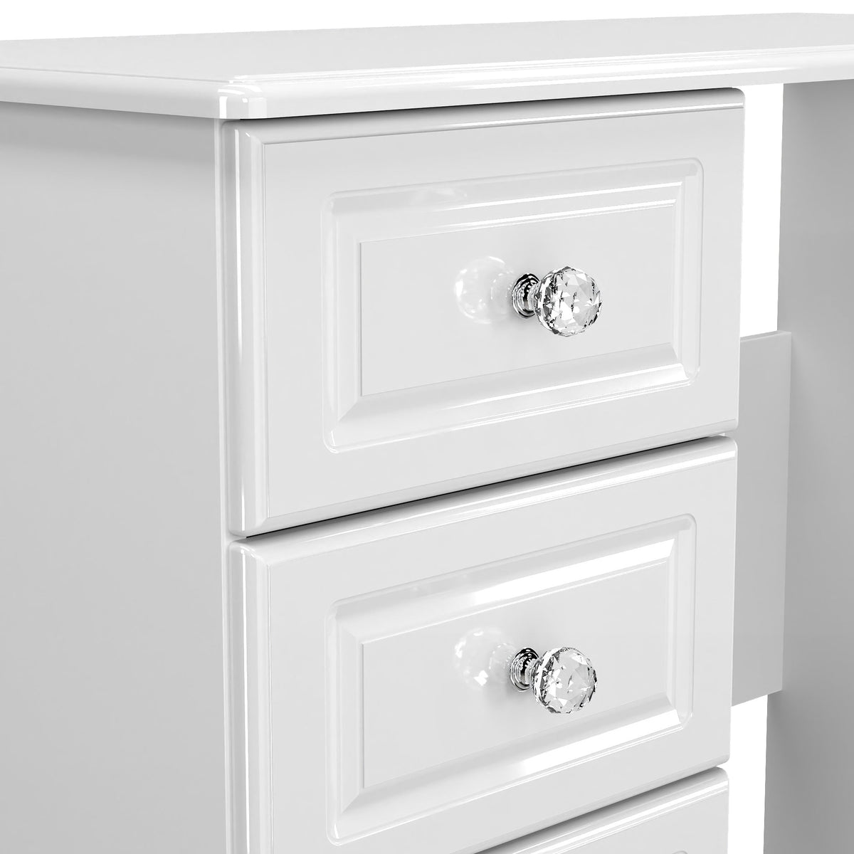 Kinsley White Gloss 3 Drawer Dressing Table
