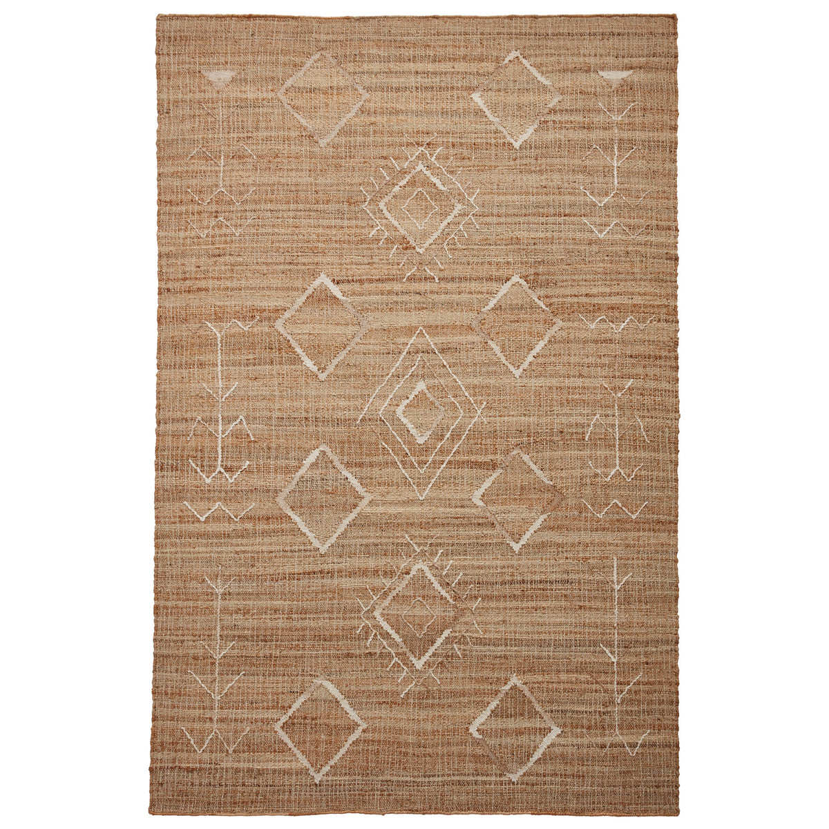 Karin Natural Diamond Patterned Jute Rug