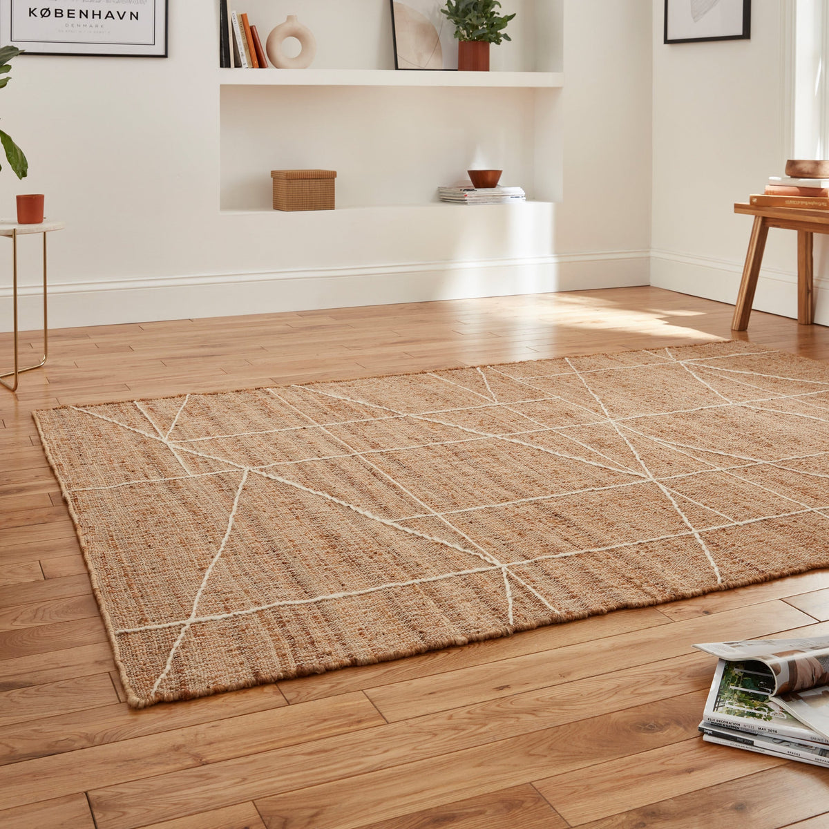 Karin Natural Geometric Jute Rug