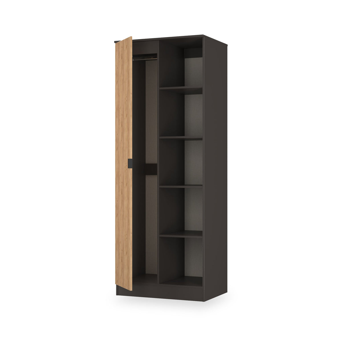 Huxley 1 Door Wardrobe with Open Shelves