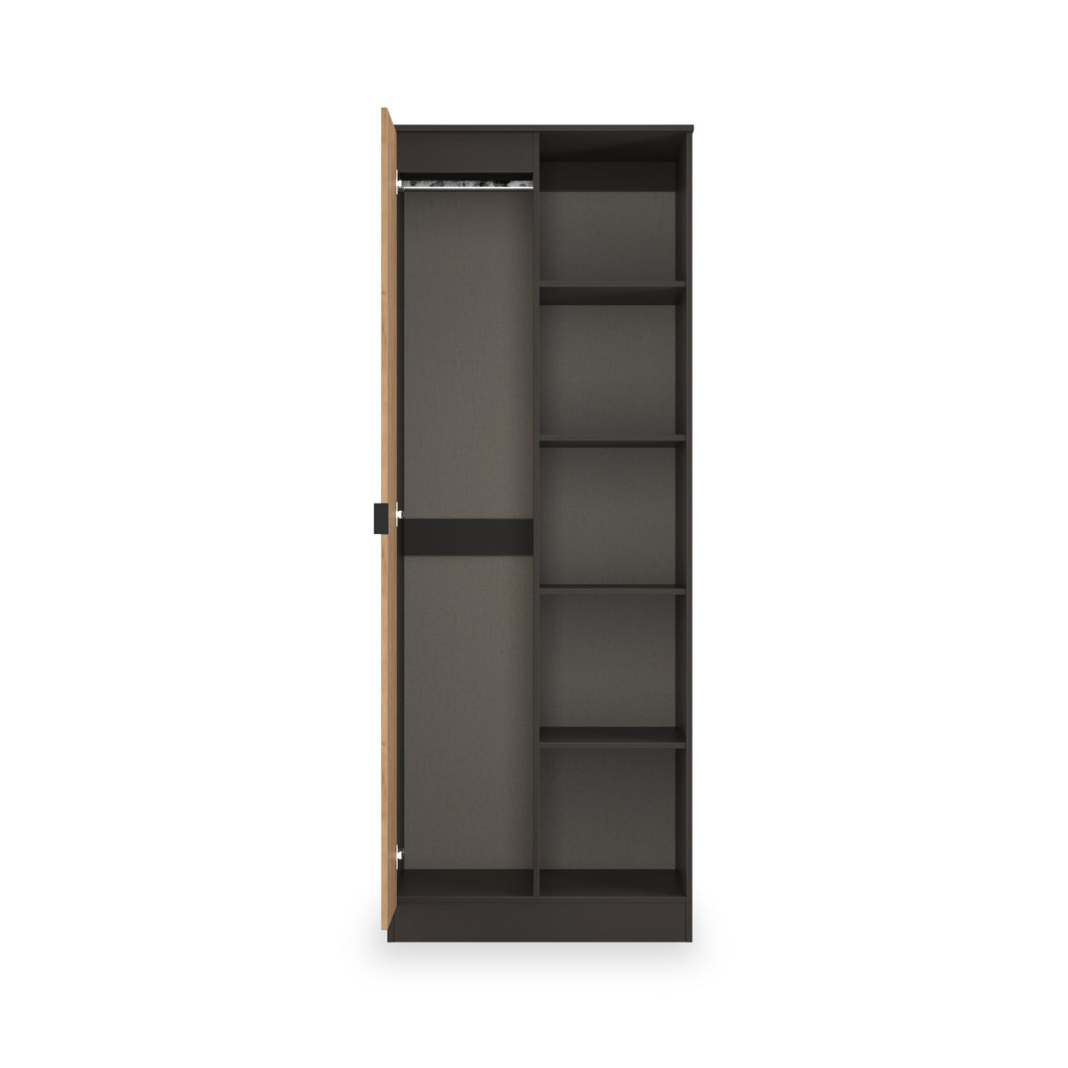 Huxley 1 Door Wardrobe with Open Shelves