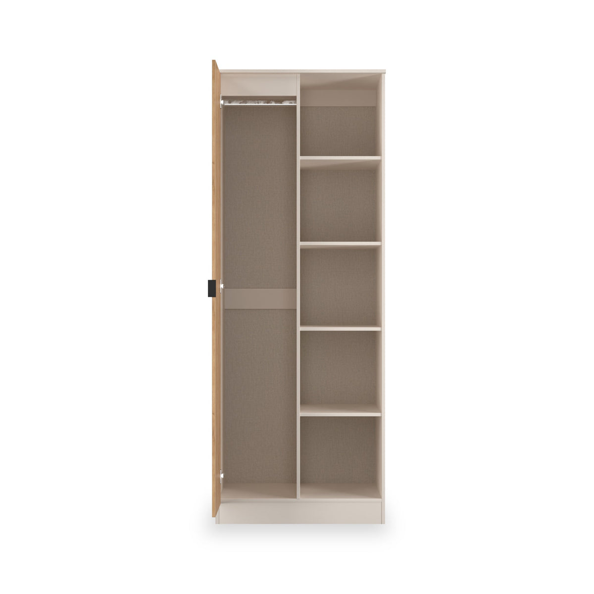 Huxley 1 Door Wardrobe with Open Shelves