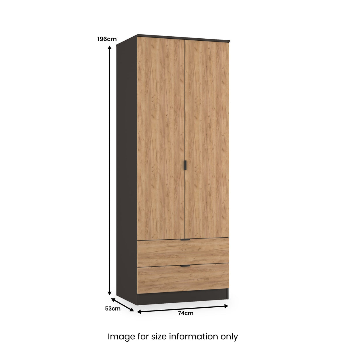 Huxley Double Wardrobe & 2 Drawers
