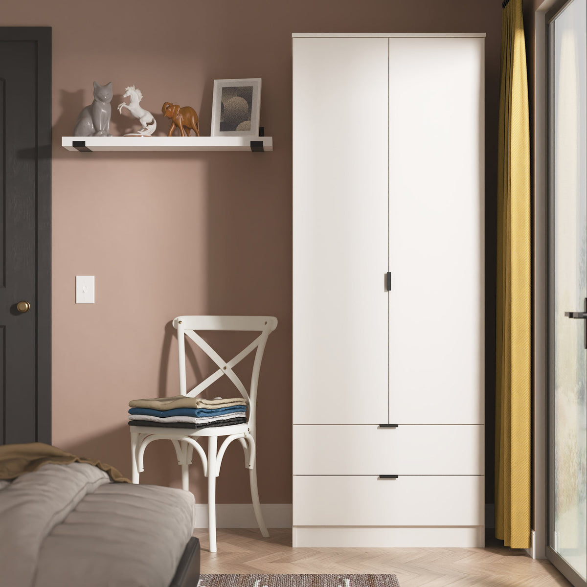 Huxley Double Wardrobe & 2 Drawers