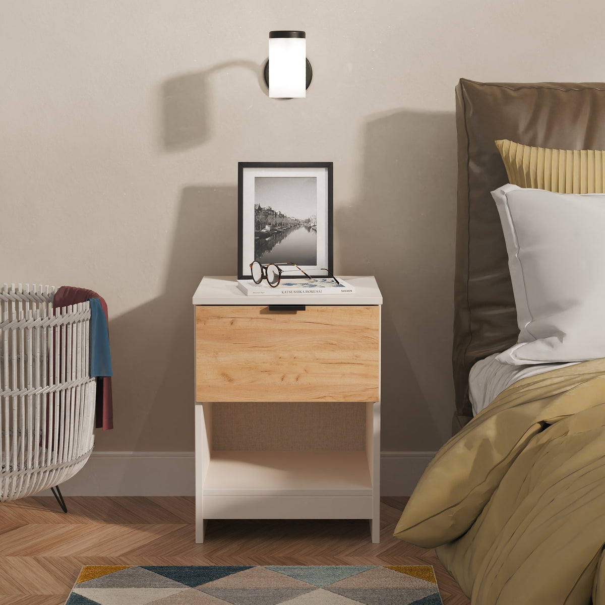 Huxley 1 Drawer Bedside Table