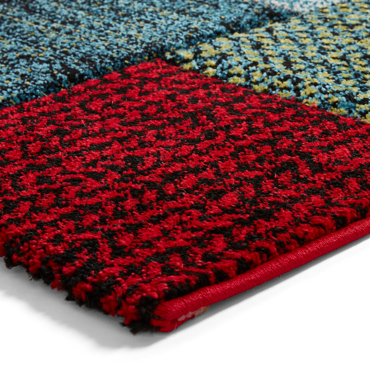 Brockton Cube Patterned Hand Carved Rug