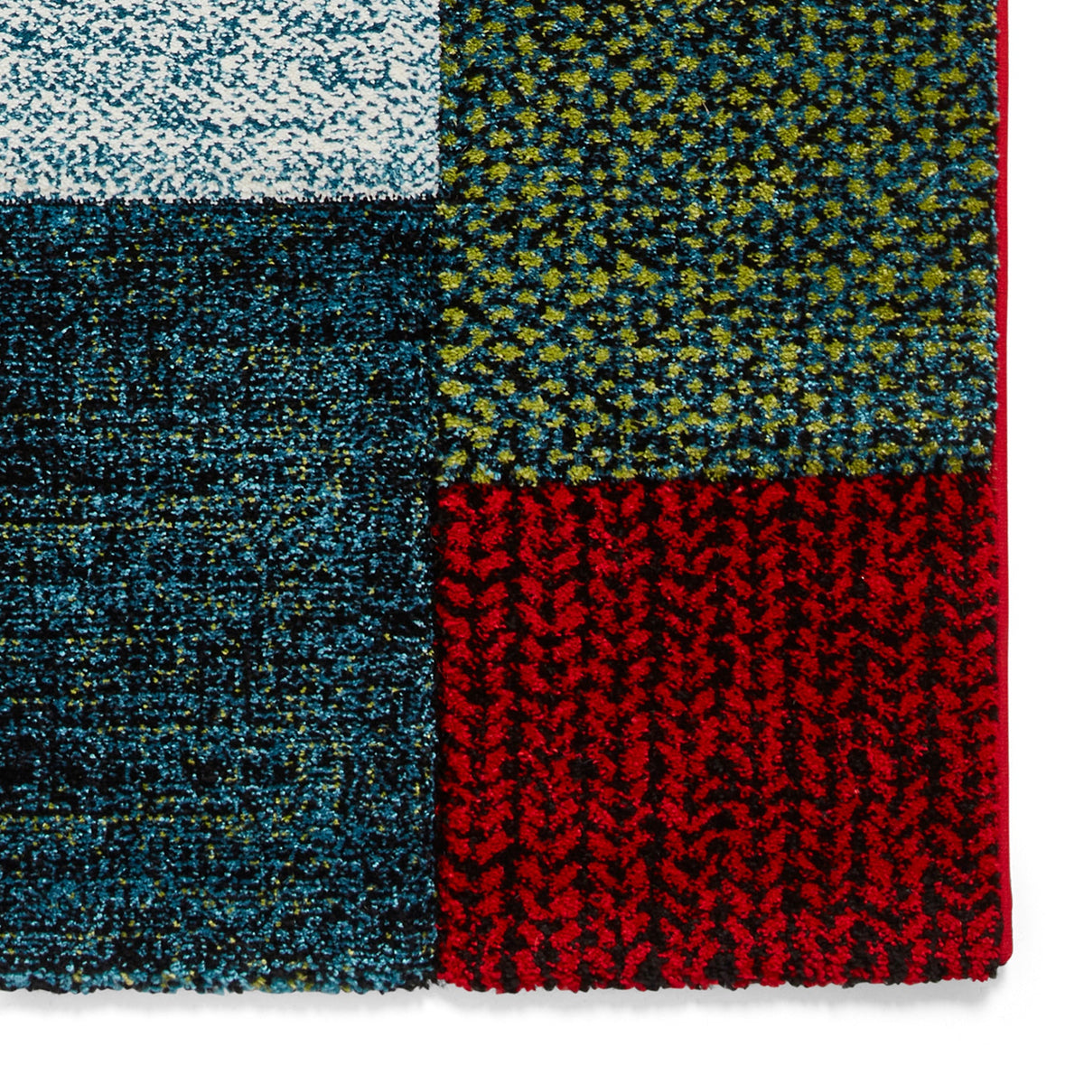 Brockton Cube Patterned Hand Carved Rug