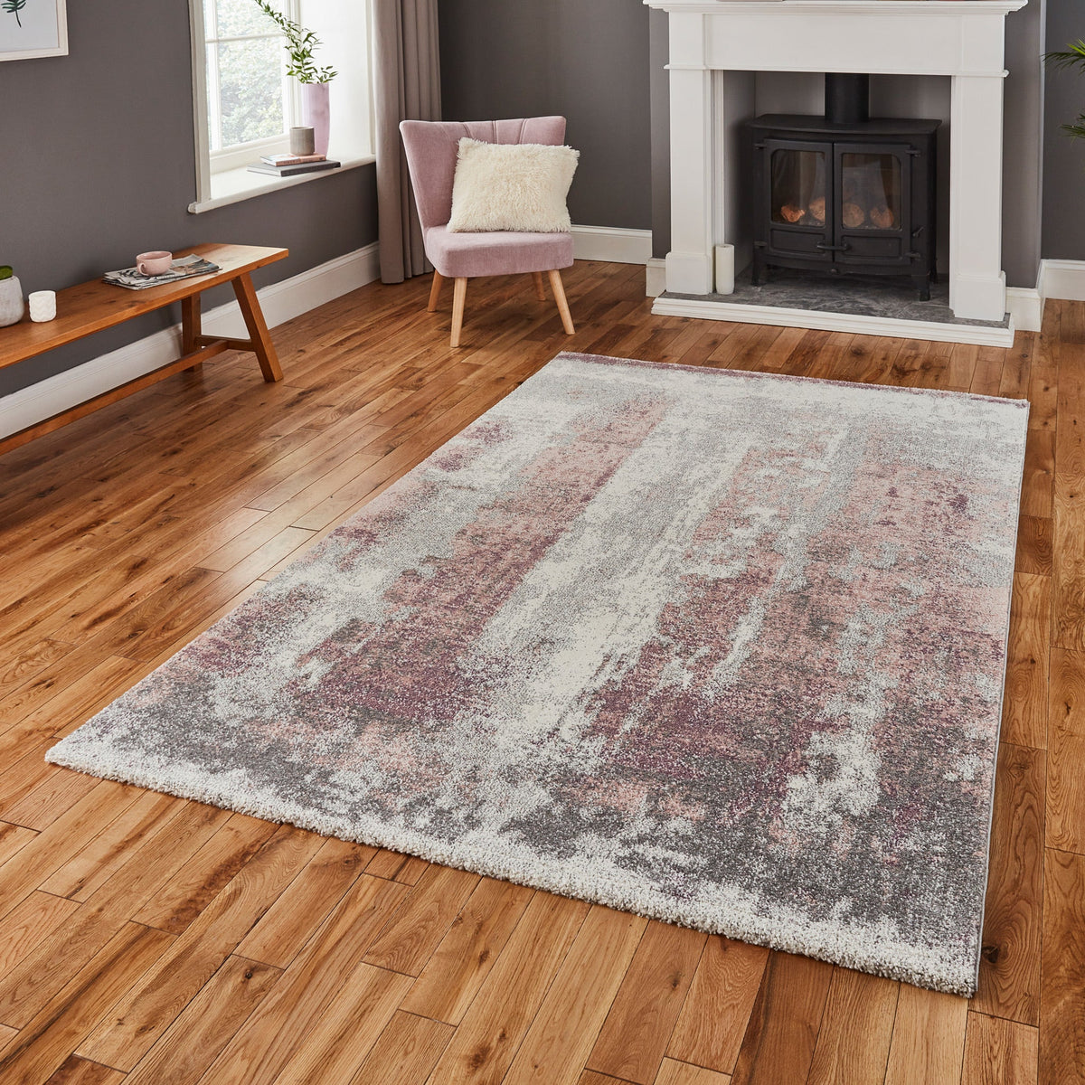 Brockton Abstract Patterned Hand Carved Rug