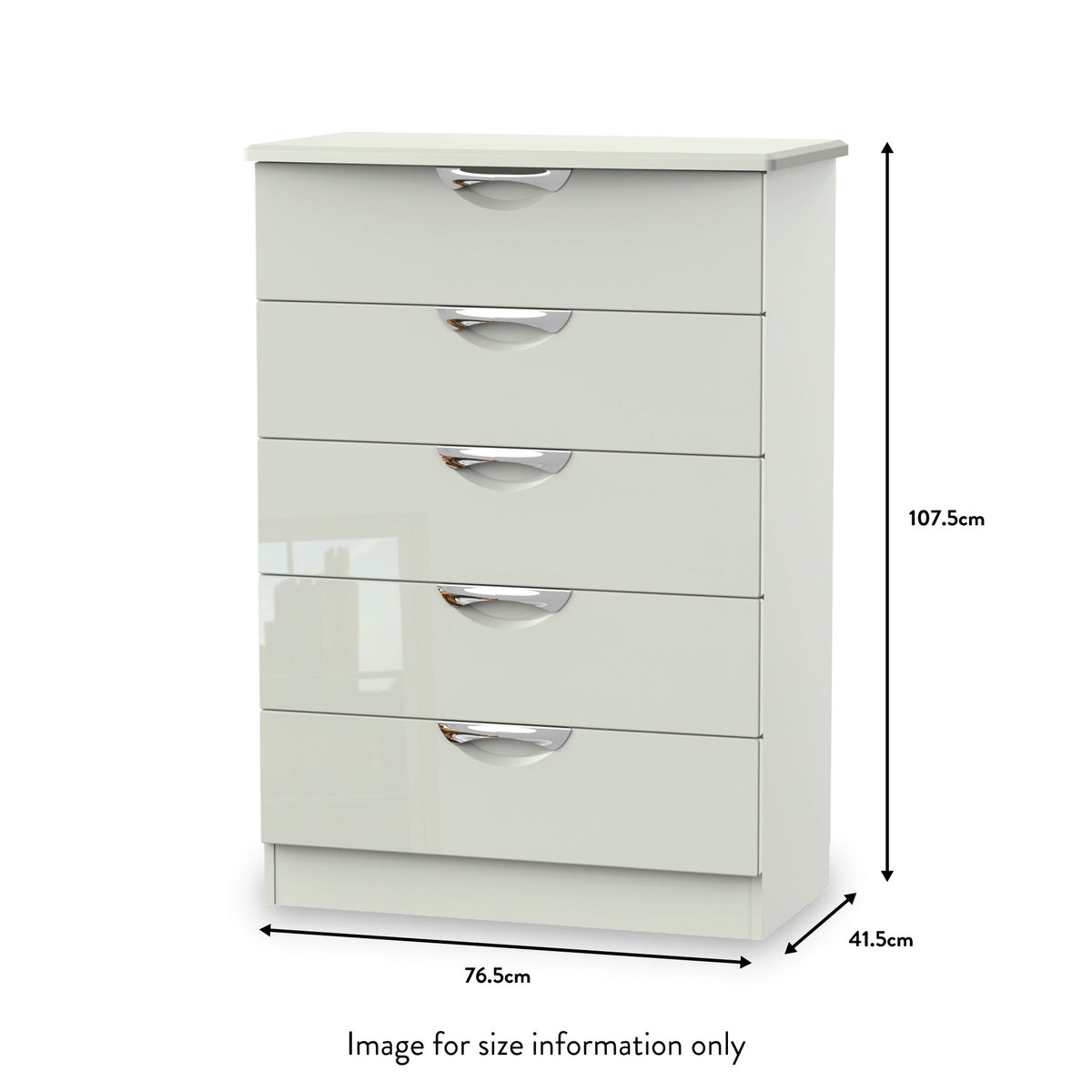 Beckett Gloss 5 Drawer Chest