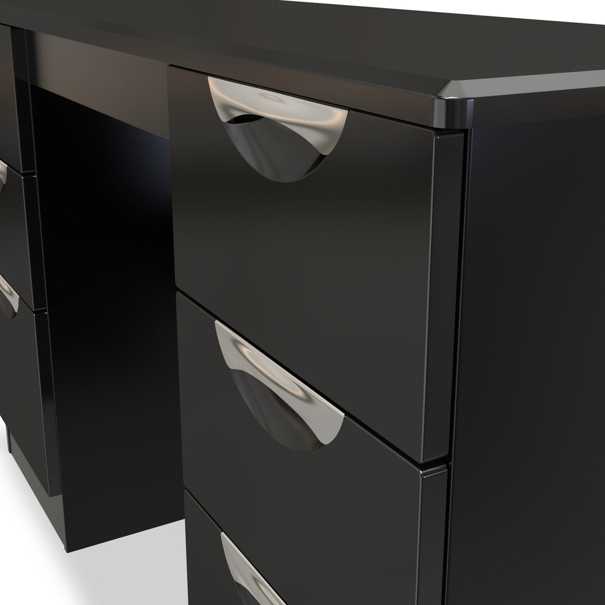 Beckett Gloss 6 Drawer Storage Desk