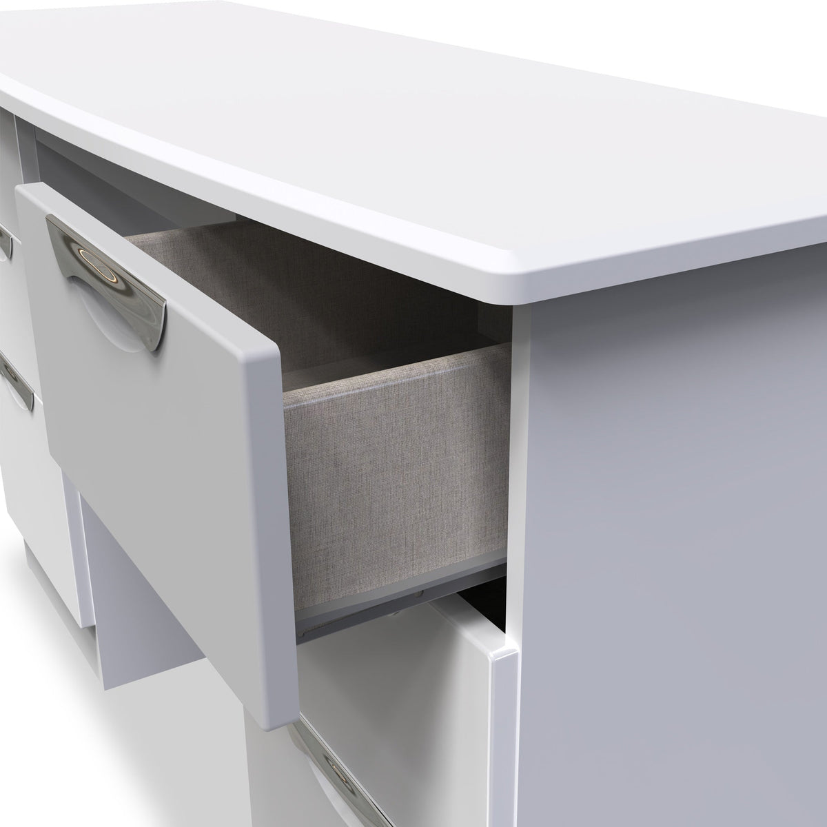 Beckett Gloss 6 Drawer Storage Desk