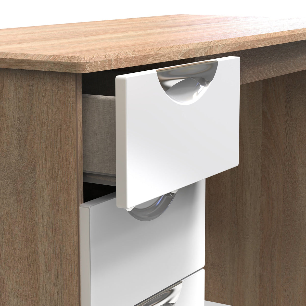 Beckett Gloss 3 Drawer Storage Desk