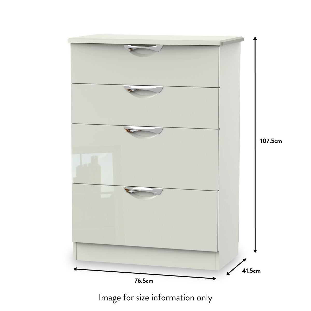 Beckett Gloss 4 Drawer Deep Chest