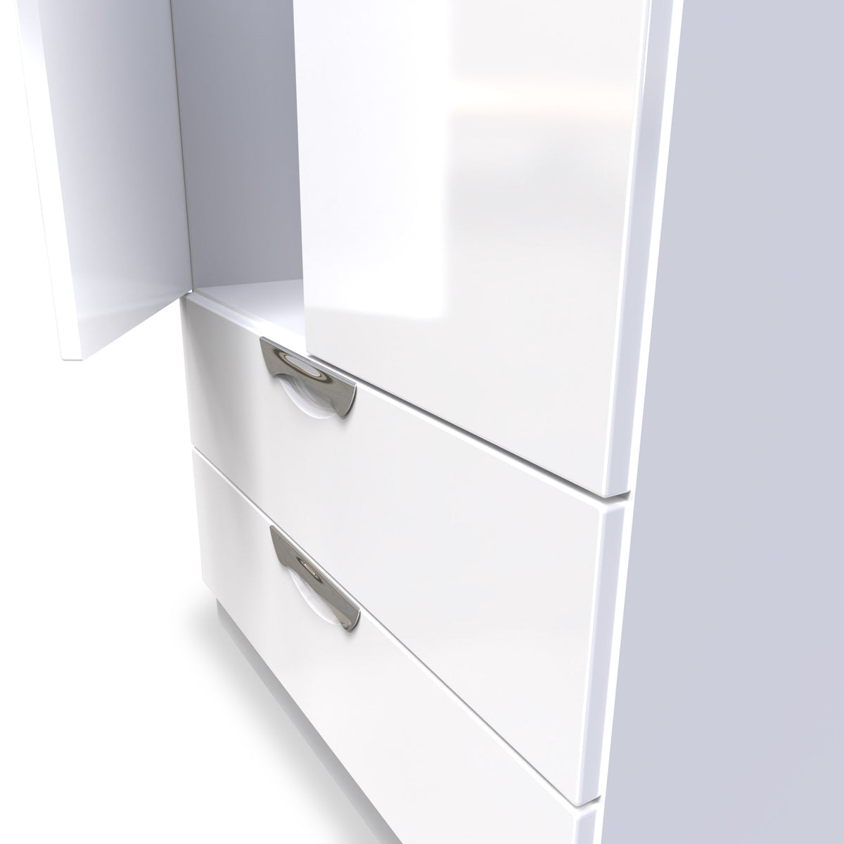 Beckett Gloss 2 Door 2 Drawer Wardrobe