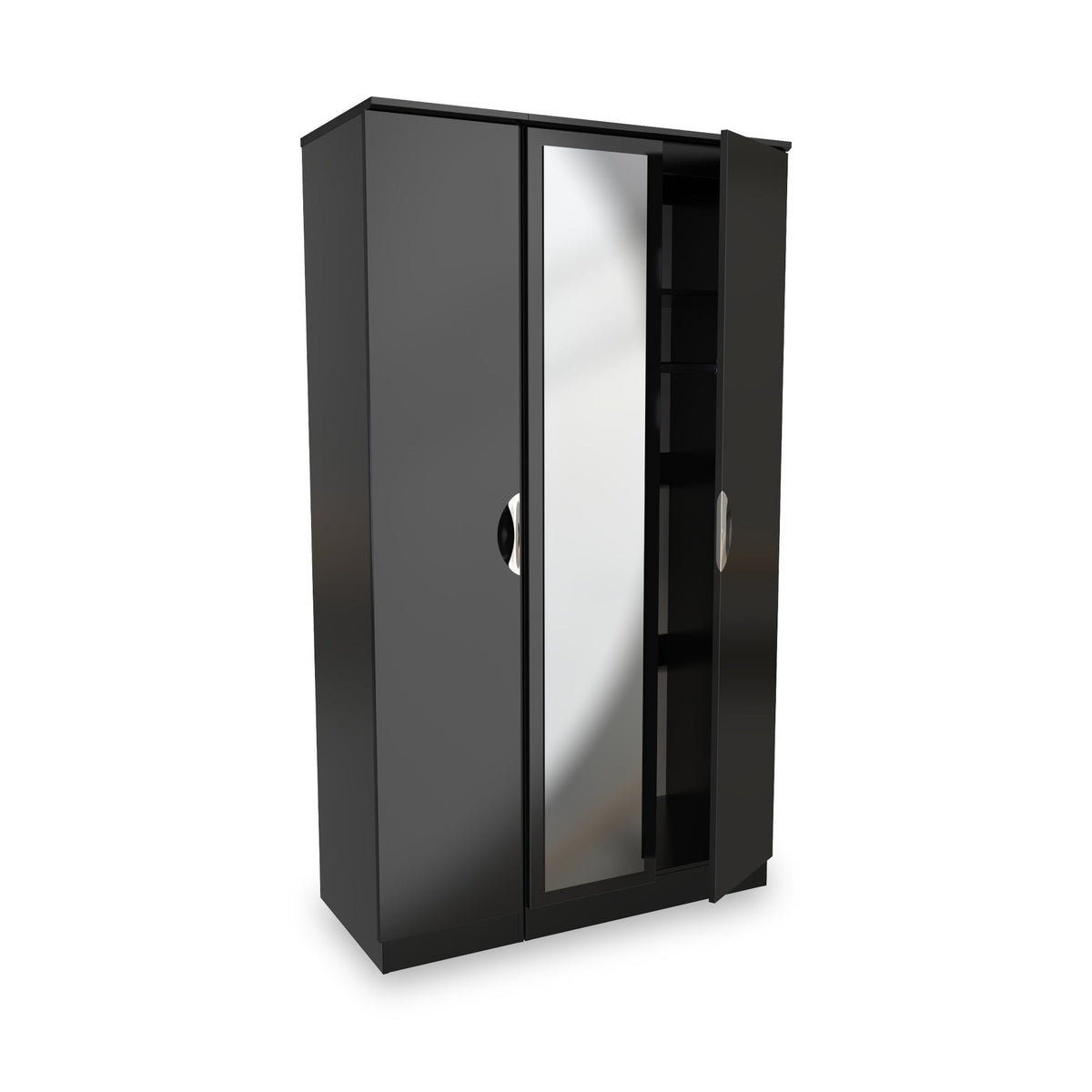 Beckett Gloss 3 Door Mirror Wardrobe